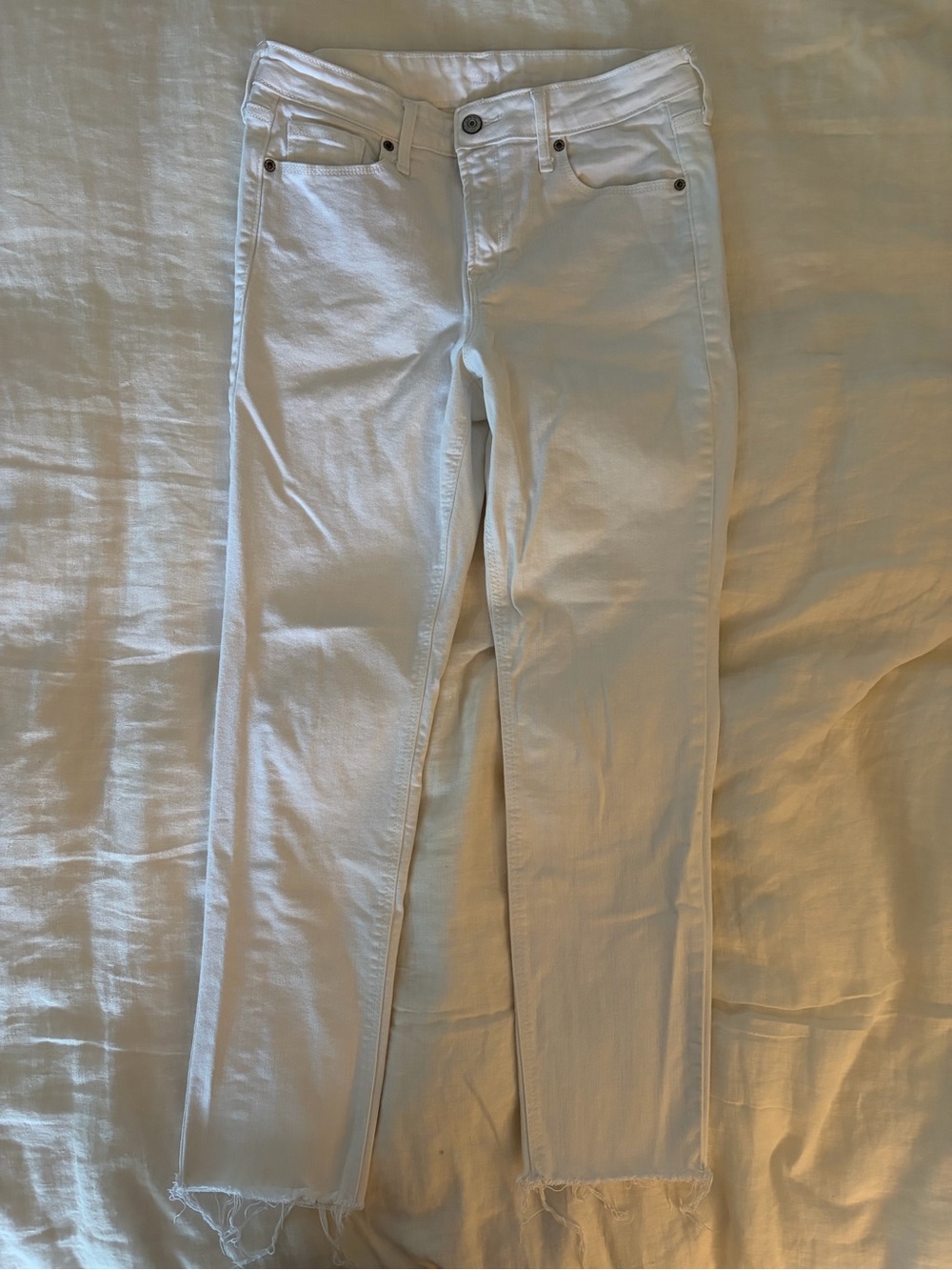Old Navy White Straight-Leg Jeans